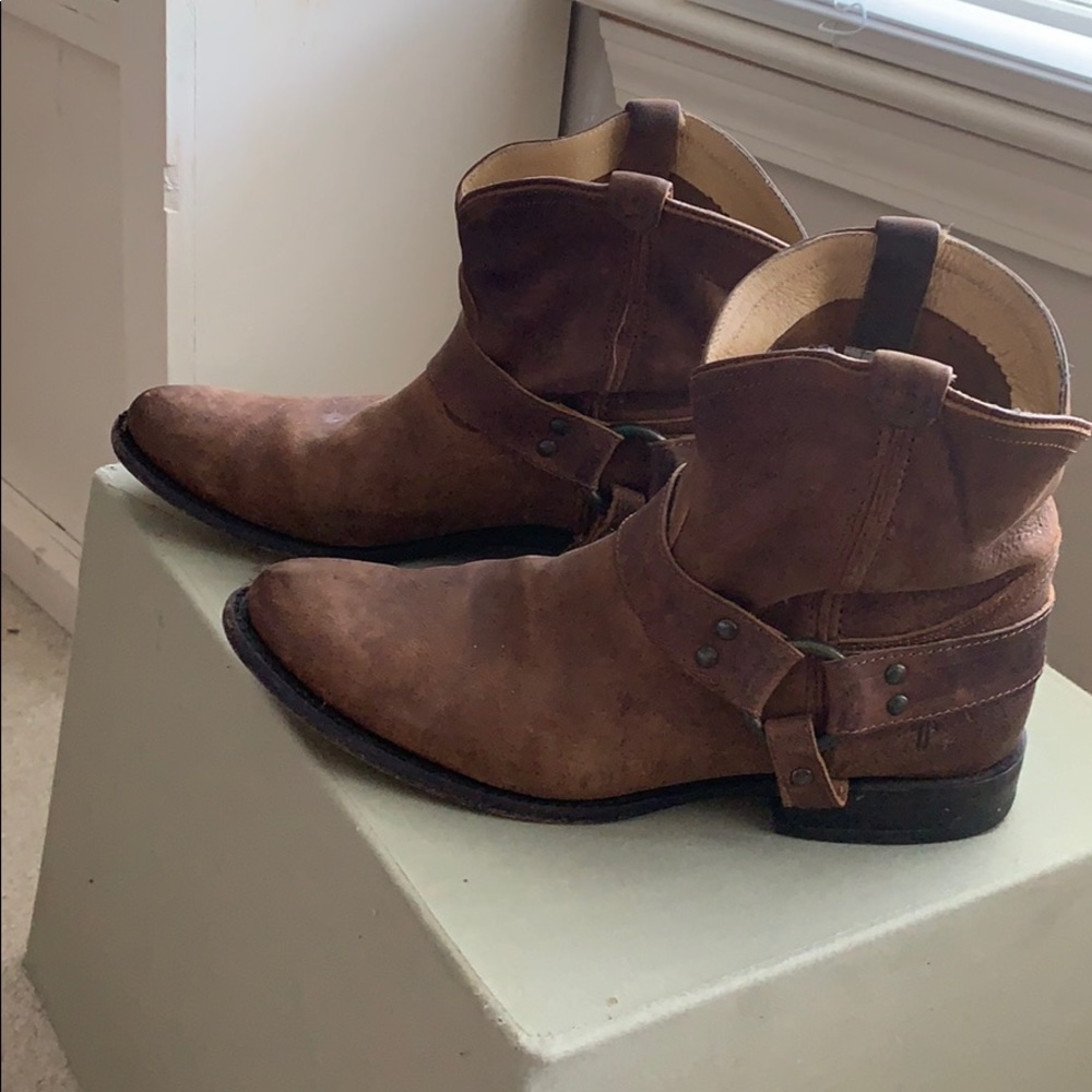 Frye short harness booties